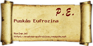 Puskás Eufrozina névjegykártya